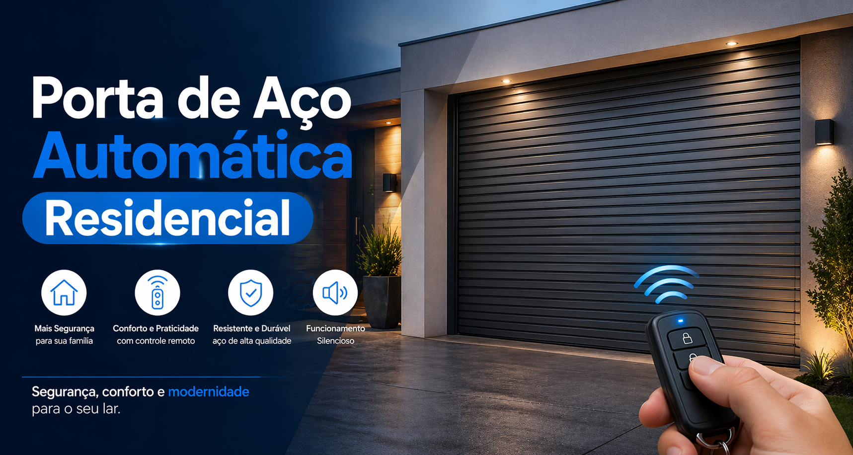  Porta de Aço Automática Residencial
