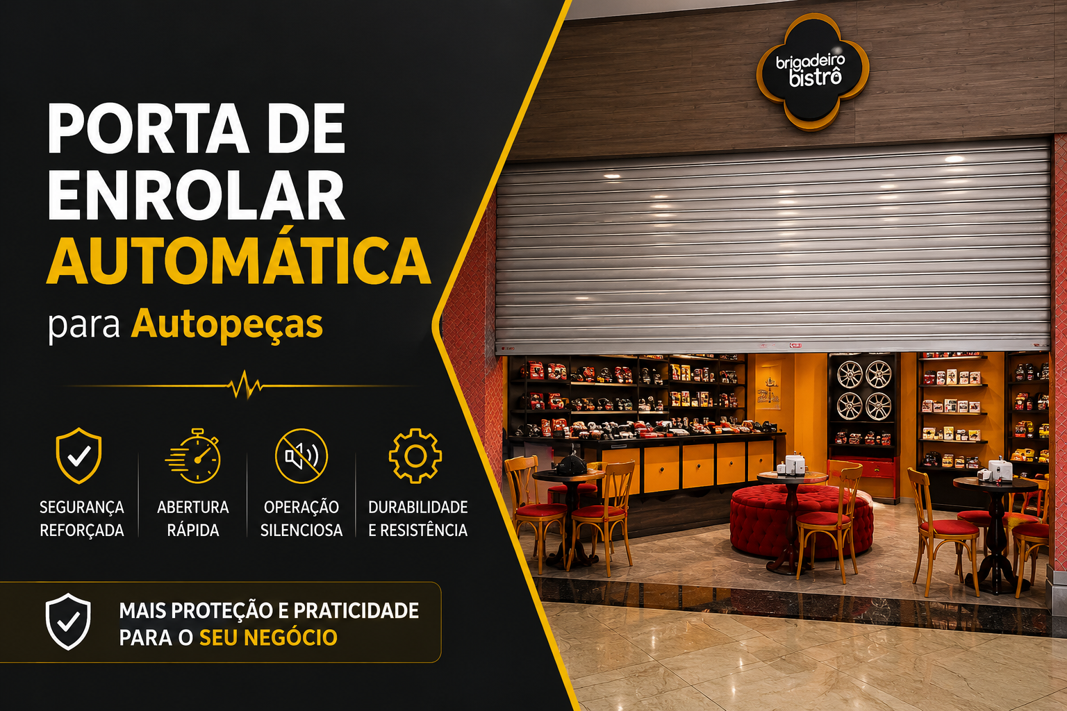 Porta de Enrolar Automática para Autopeças | Segurança e Praticidade